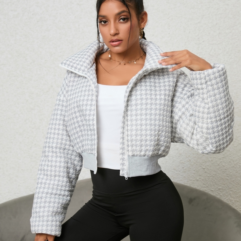 White Wonder Houndstooth Jacket
